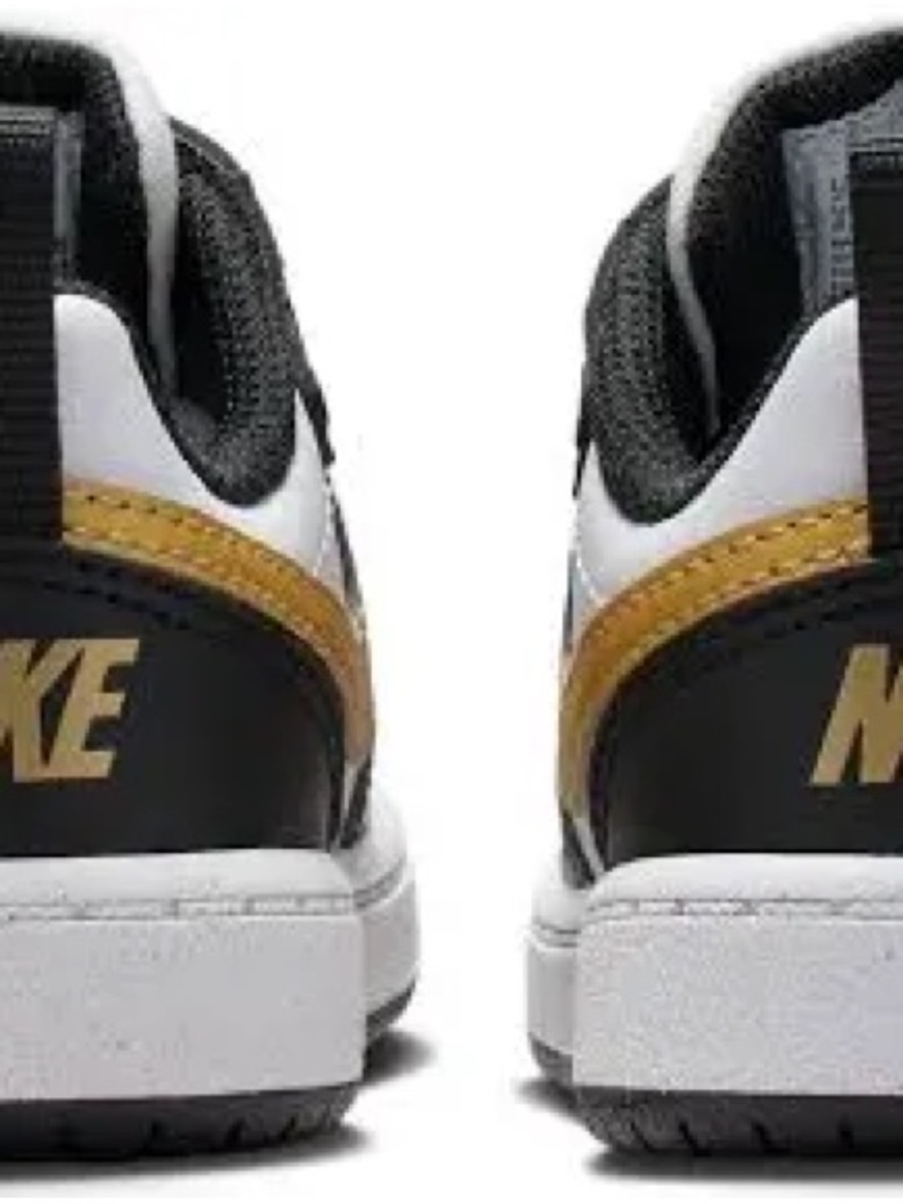NIKE Unisex Kids Court Borough Low Recraft Black Gold 5C Toddler NIB - Picture 2 of 8